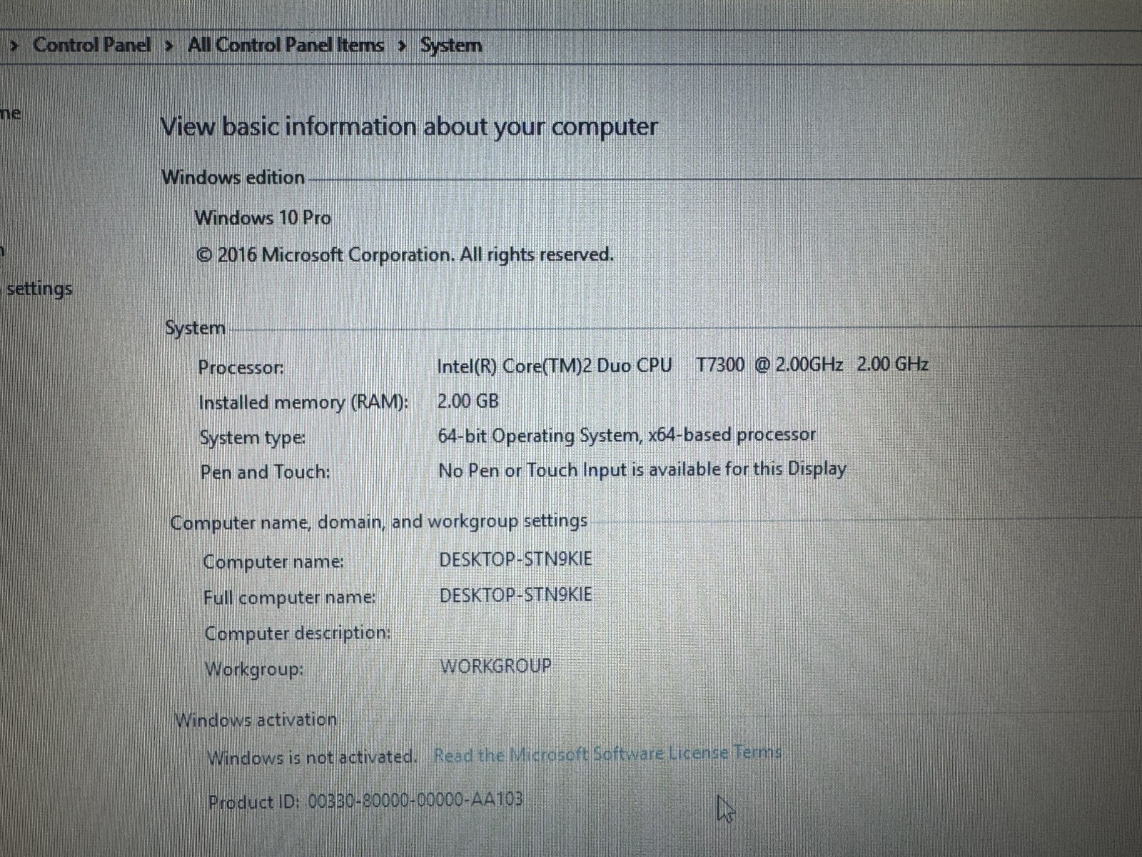 HP 6710b 15.4”, Win10pro, Intel C2D 2.20, 150 GB, 2.5 GB, DVD-RW, Wifi, #004