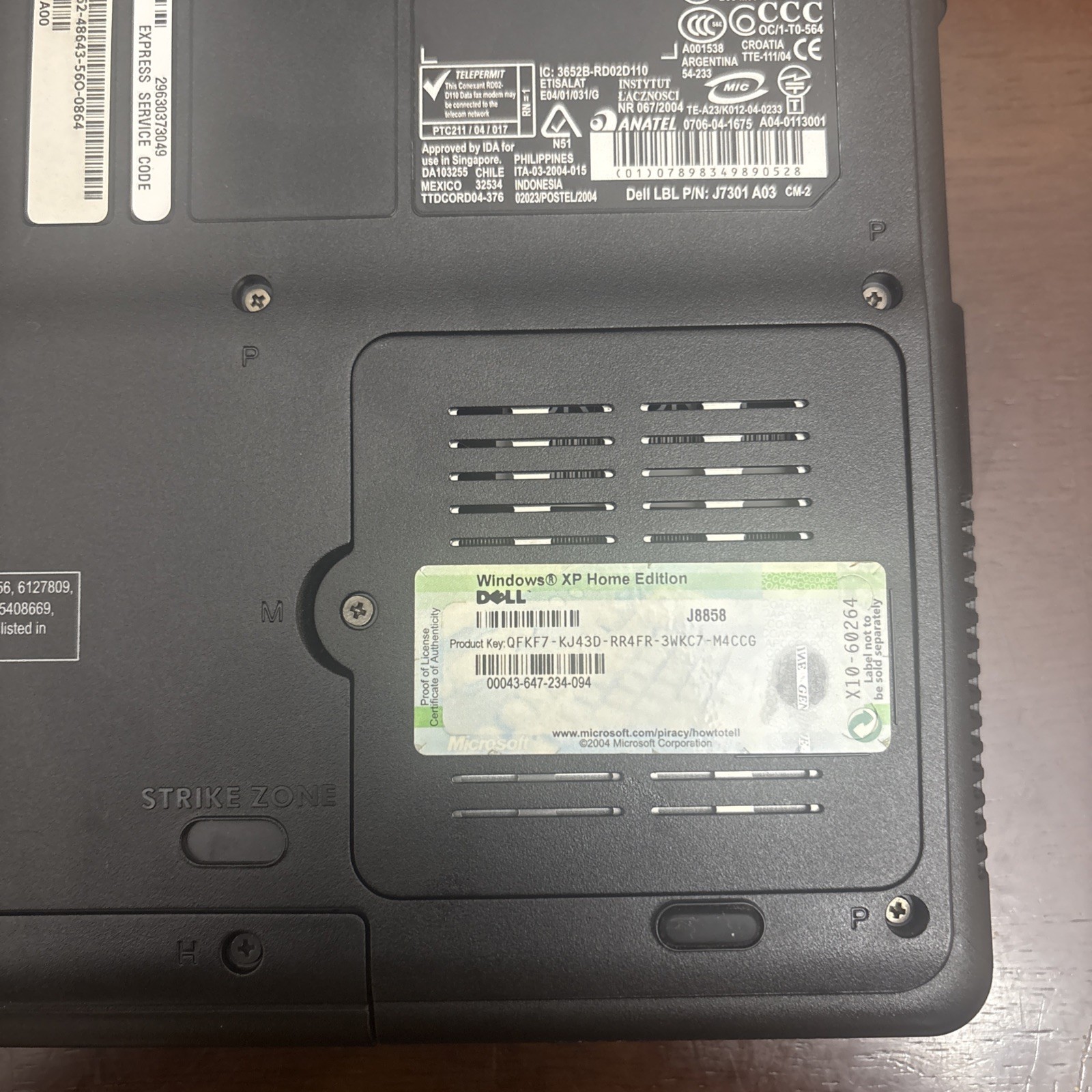 Dell Inspiron 1200 Intel Celeron M 1.40GHz 256MB, No battery, Has Power Cord