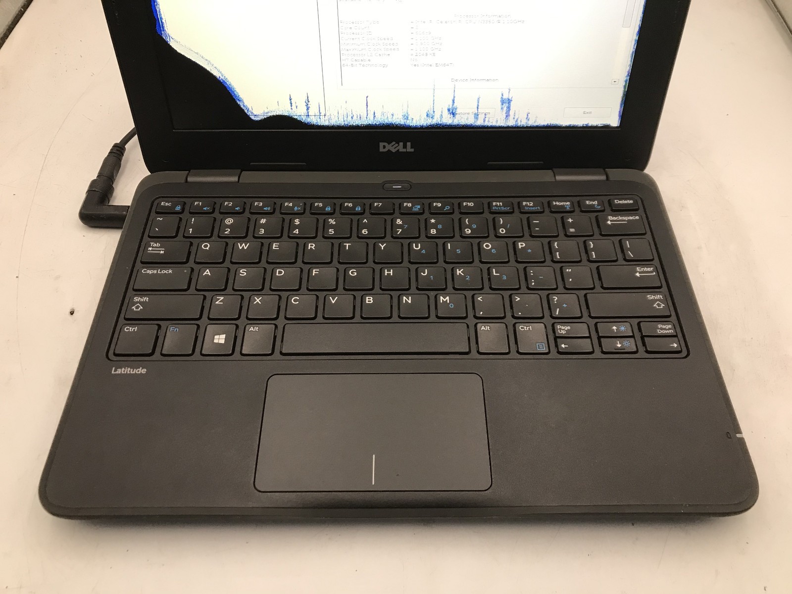 DELL LATITUDE 3180 – BOOTS TO BIOS/BAD LCD – INTEL CELERON N3350 – 4GB RAM – BB!