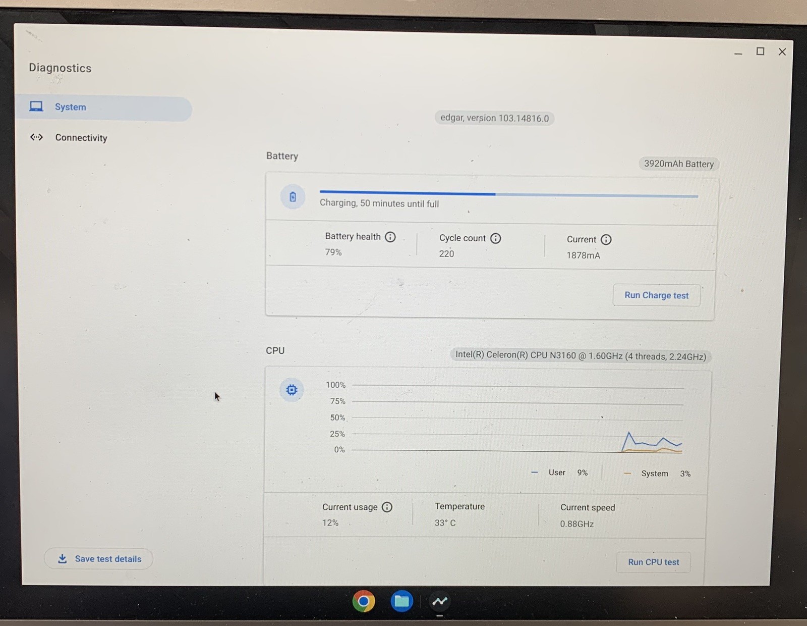 Acer Chromebook 14 N16P1 14″ Laptop Intel Celeron-N3160@1.60GHz 4GB RAM ChromeOS
