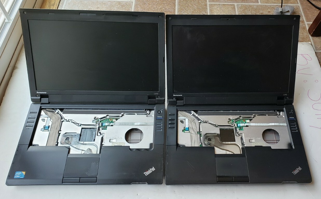 Lot of 2 Lenovo ThinkPad L412 Intel Core i3 0GB HDD 1GB RAM BOOT