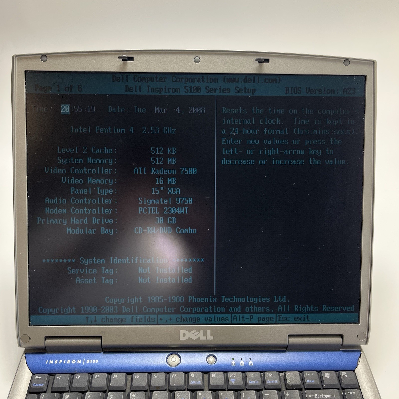 2002 Dell Inspiron 5100 14.1″ Laptop Pentium 4 2.53GHz 30GB Windows XP