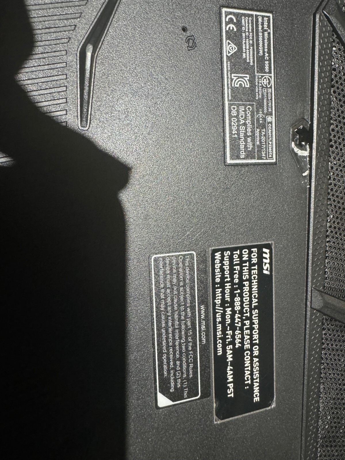 MSI Gaming laptop, i5 -9300H, 2.40GH, GL65 9SC 16GB 64-bit OS Windows 11
