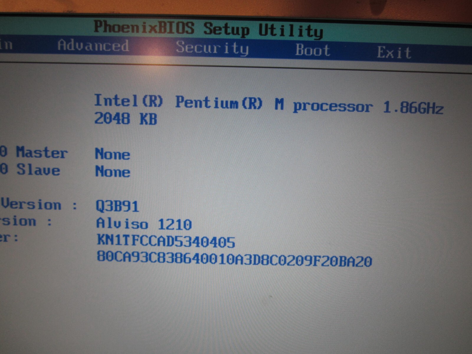 QCI QCOM CS10 KN1 Laptop 2GBRAM NoHD Boots to BIOS SCREEN INTACT NoCORD – PARTS