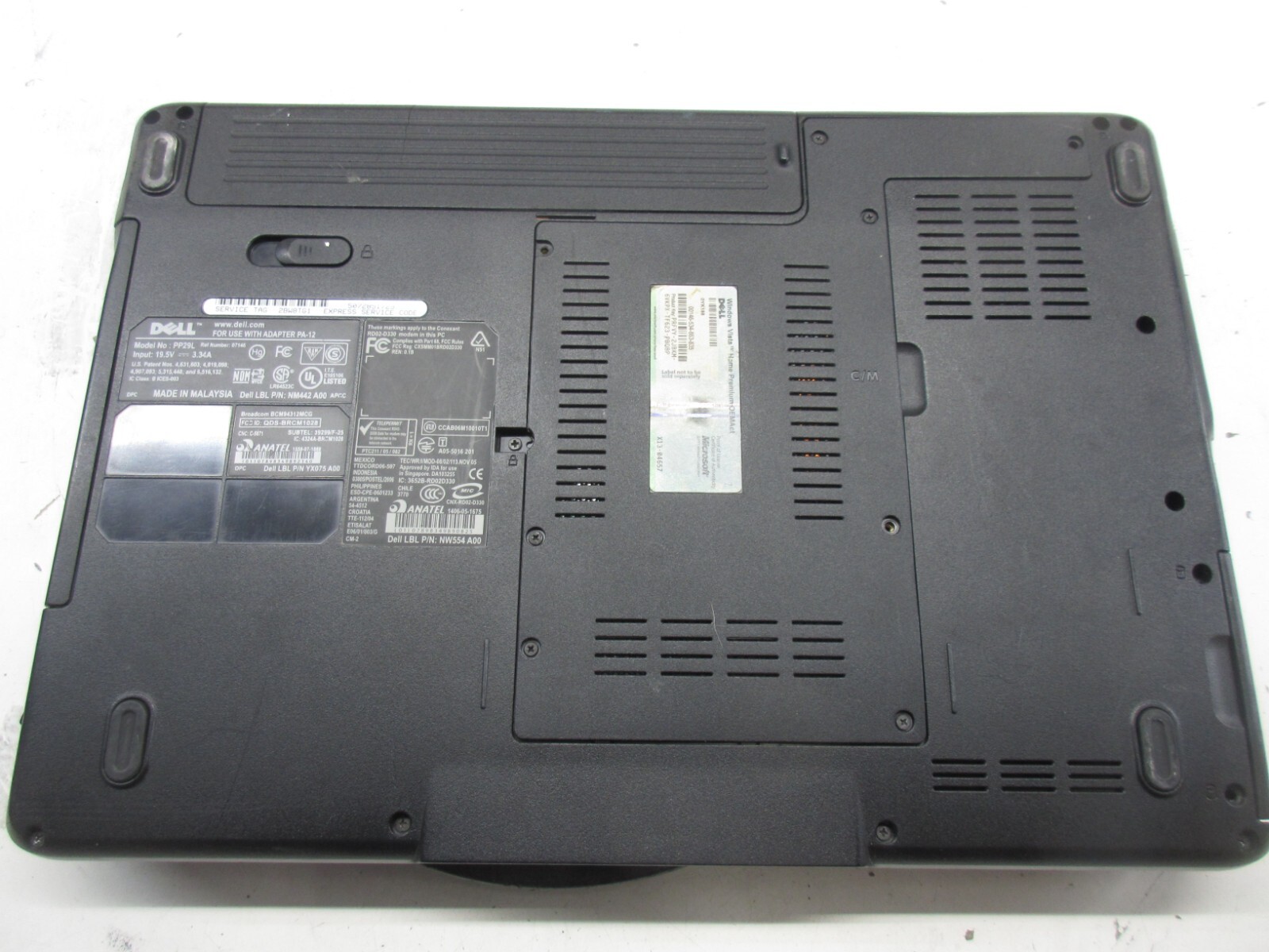 Dell Inspiron 1525 Laptop Intel Pentium Dual Core 1.86GHz 3GB NO HDD No Batt