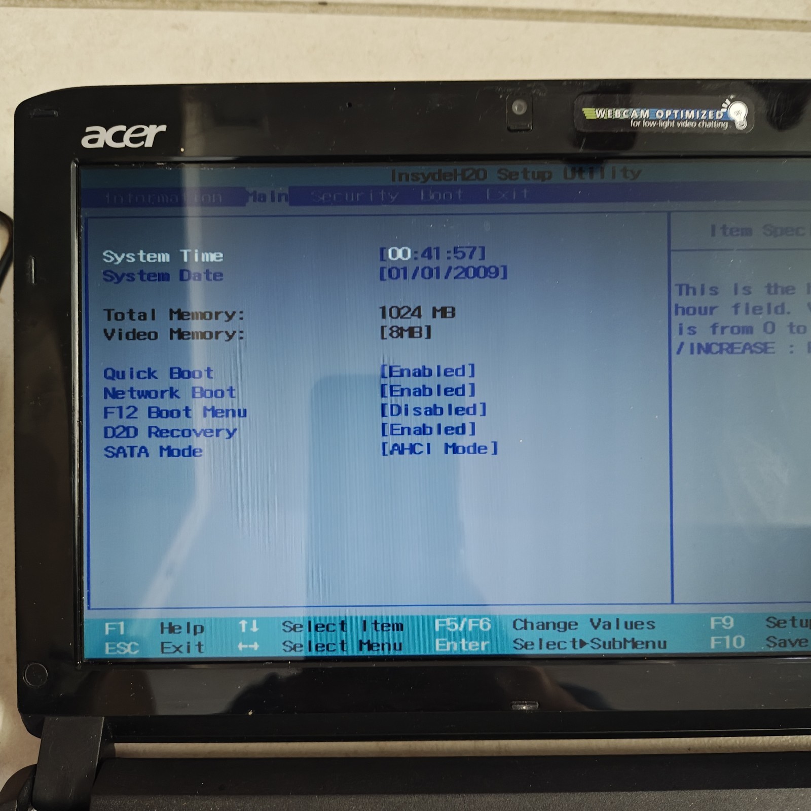 Acer Aspire One 532h-2382 Netbook Laptop – NO HDD/1GB RAM – *READ* #3609