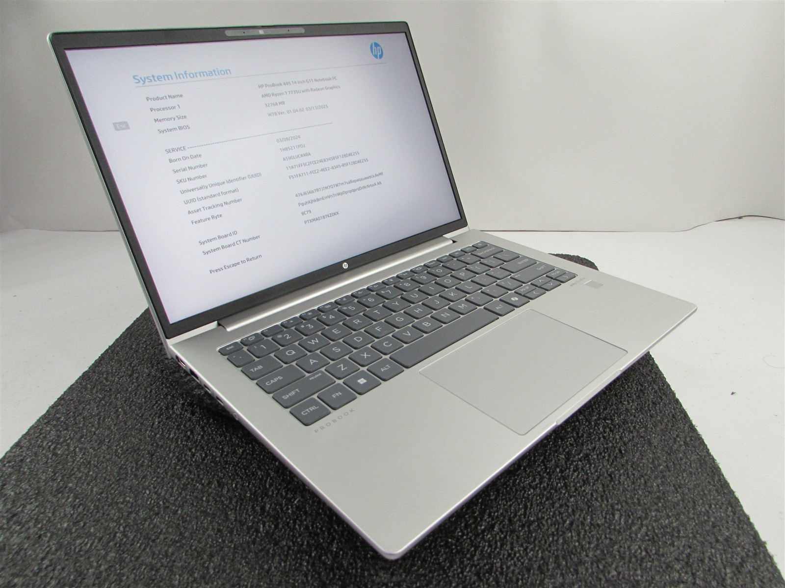 HP PROBOOK 445 (G11) AMD RYZEN 7 7735U 512GB SSD 32GB RAM AMD GPU WIN 11 PRO