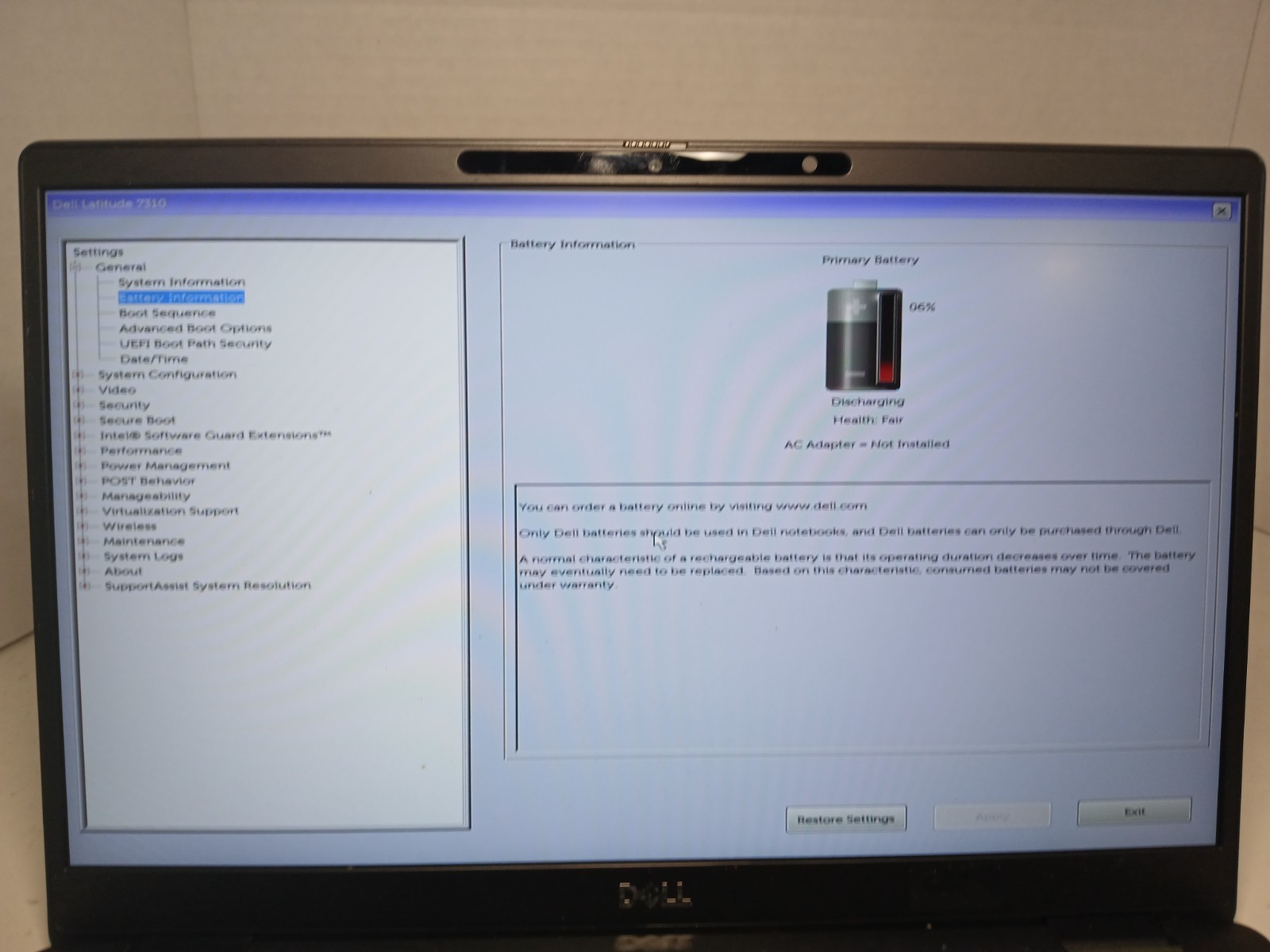 Dell Latitude 7310 13″ Laptop i5-10310U 1.70 GHz 16GB RAM NO OS/SSD #97