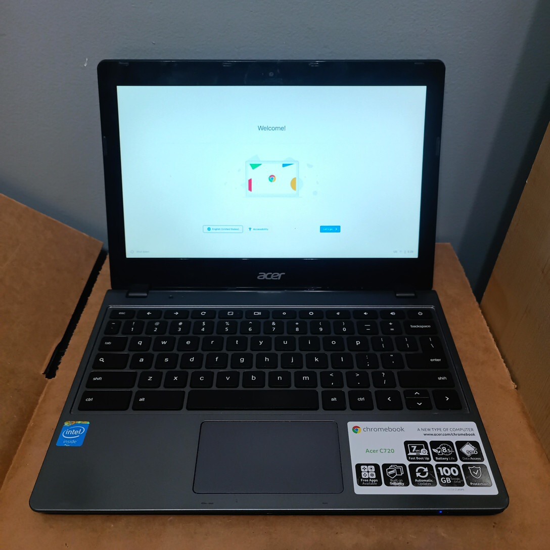 Acer C720-2800 ZHN Chromebook 64GB M.2 NGFF SSD Gray Celeron 2955U 4GB RAM