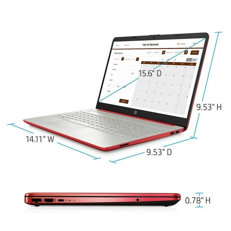 HP 15-fd0083wm (128GB SSD, Intel Pentium N-Series, 1.80 GHz, 4GB) Laptop – Red –