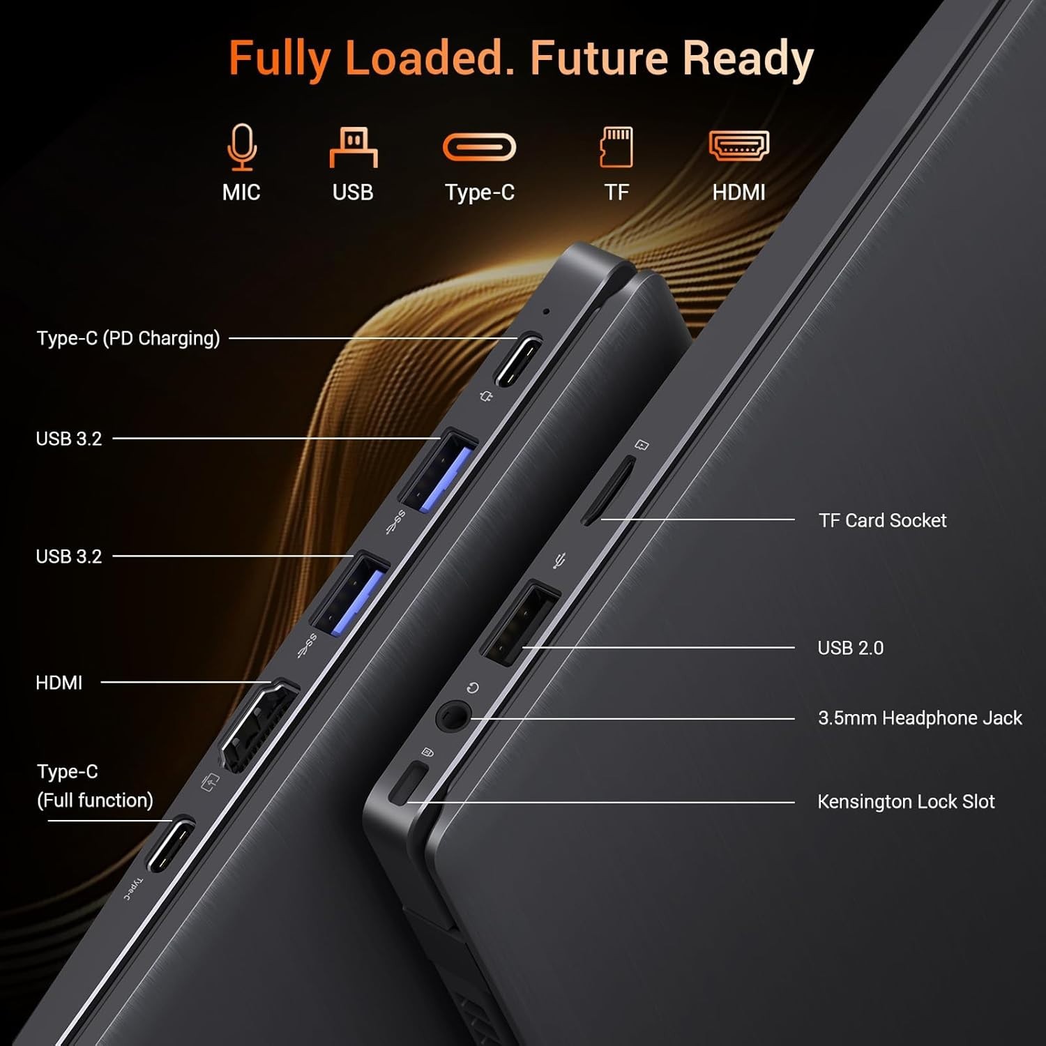 Feather-Light 2.86 lbs 14-Inch Laptop with 16GB RAM & Bluetooth 5.2 Connectivity