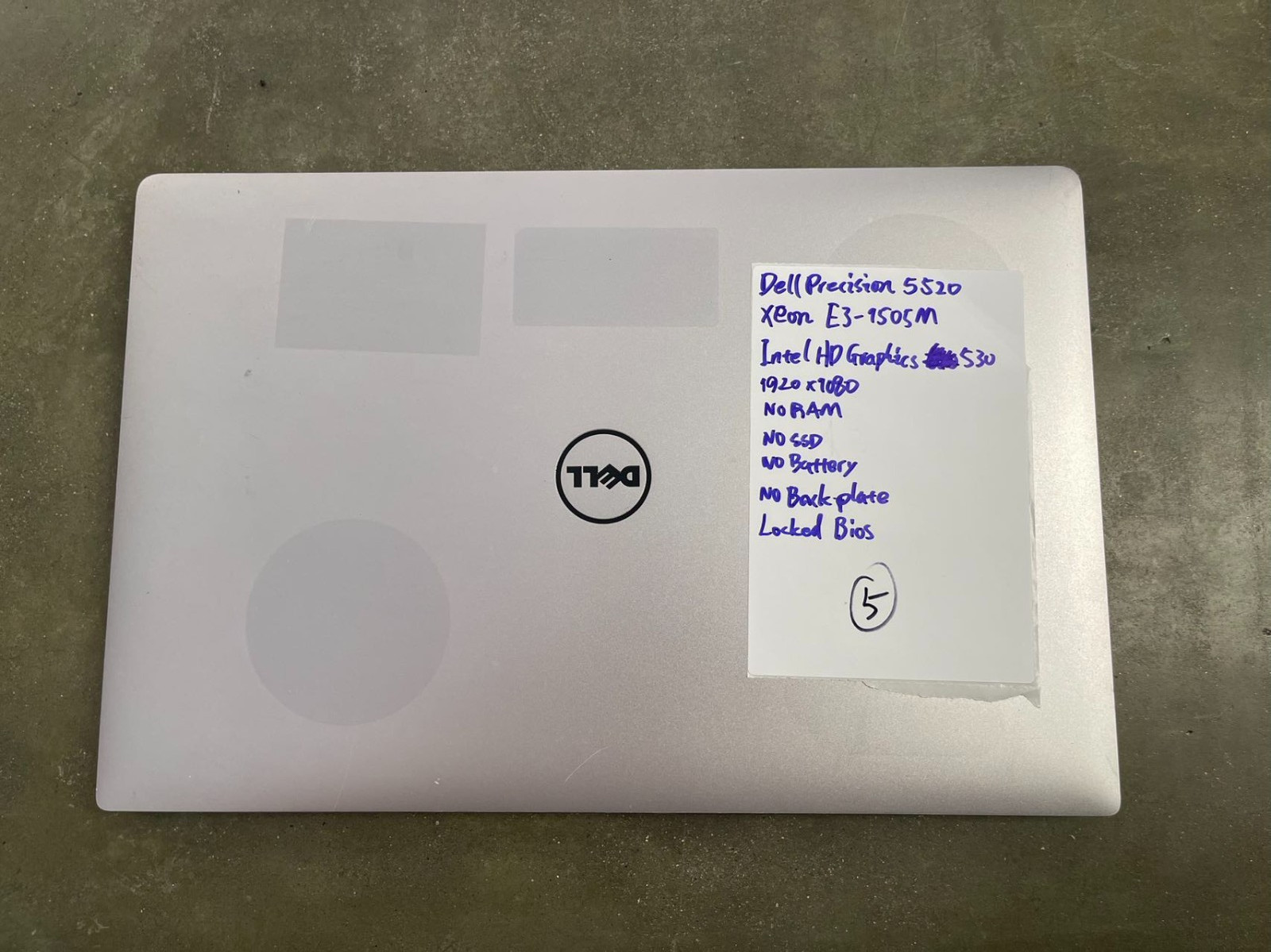 LOTX6 Dell Precision 5520 15.6″ Xeon E3-1505M M1200 SCREEN MOTHERBOARD *READ*