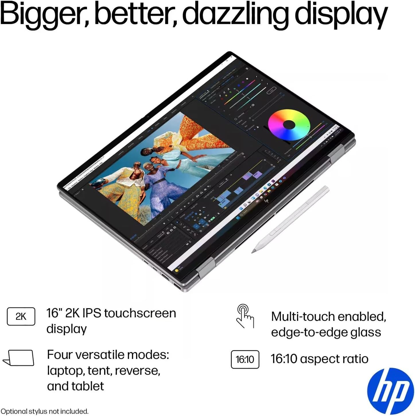 HP OmniBook X Flip 16″ 2K Touch Laptop AMD Ryzen AI R5-340 16GB RAM 512GB SSD