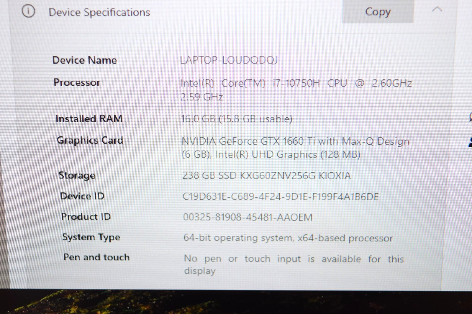HP Pavilion 17-cd1030nr *17″FHD*i7-10750H 2.6GHz 16GB 256GB *GTX 1660 Ti 6GB