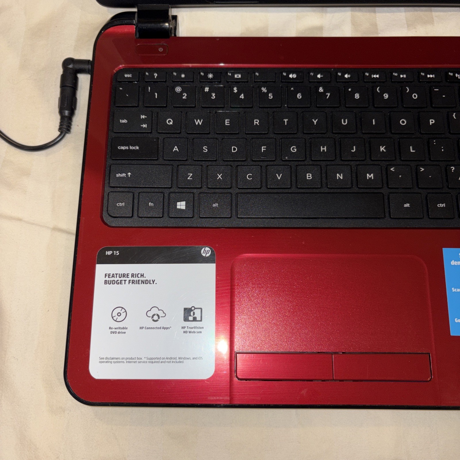 HP 15-r132wm 15.6″ Laptop Pentium N3540 2.16GHz 4GB Ram, No hdd, Boots to BIOS