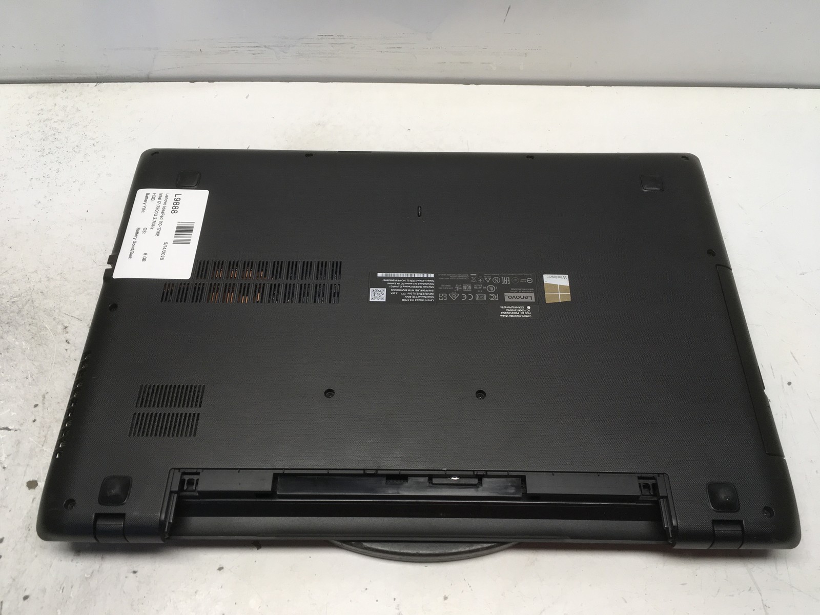 Lenovo IdeaPad 110-17IKB Intel i7-7500U 2.7GHz 8 GB NO HDD No Batt
