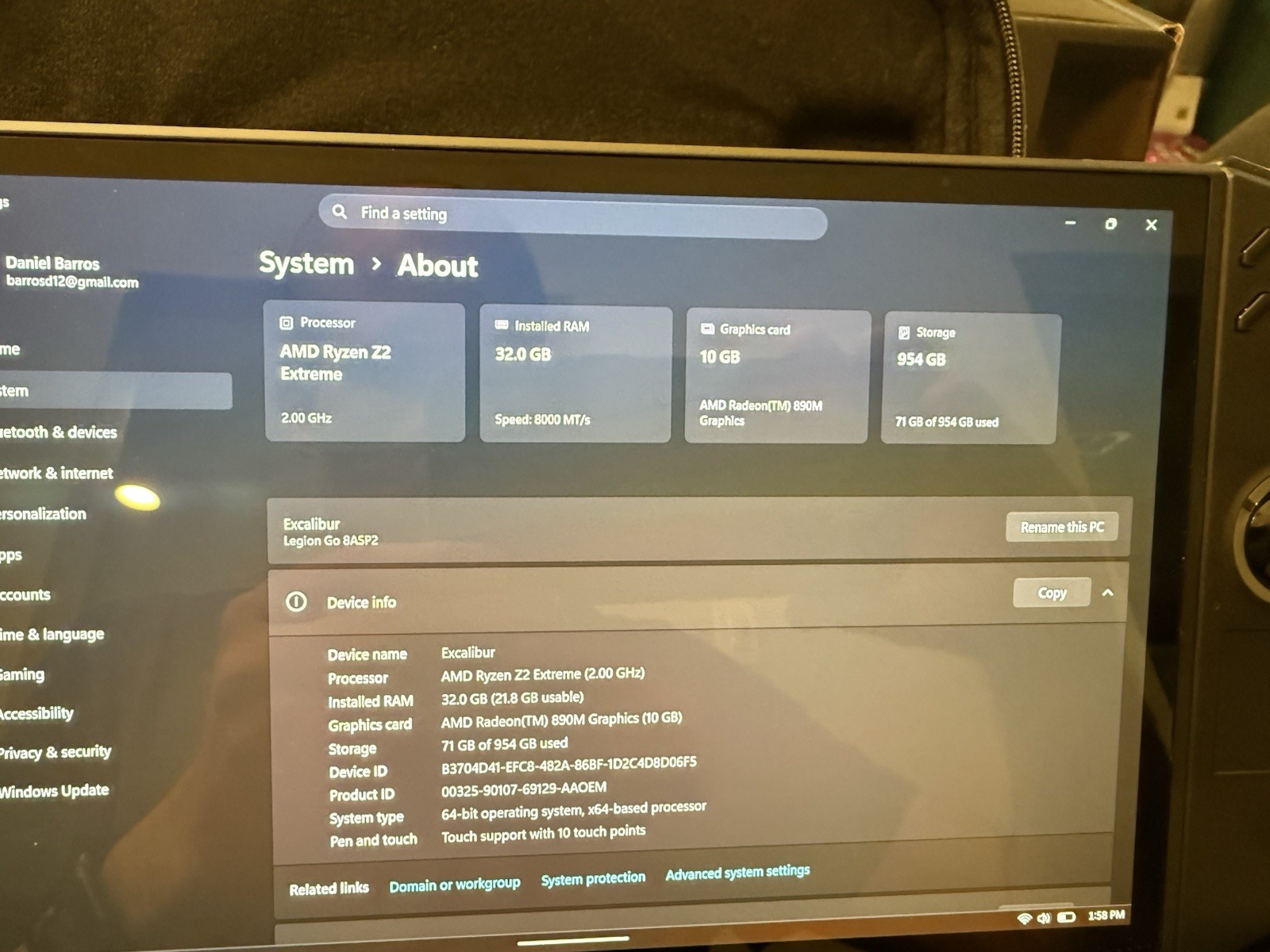Lenovo Legion GO 2 Z2 EXTREME 1TB 32GB – Open Box Excellent