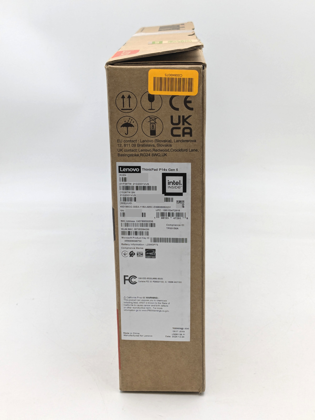Lenovo ThinkPad P14s G5 14.5″ Ultra 7 155H 32GB DDR5 1TB SSD RTX 500 Ada Win11H