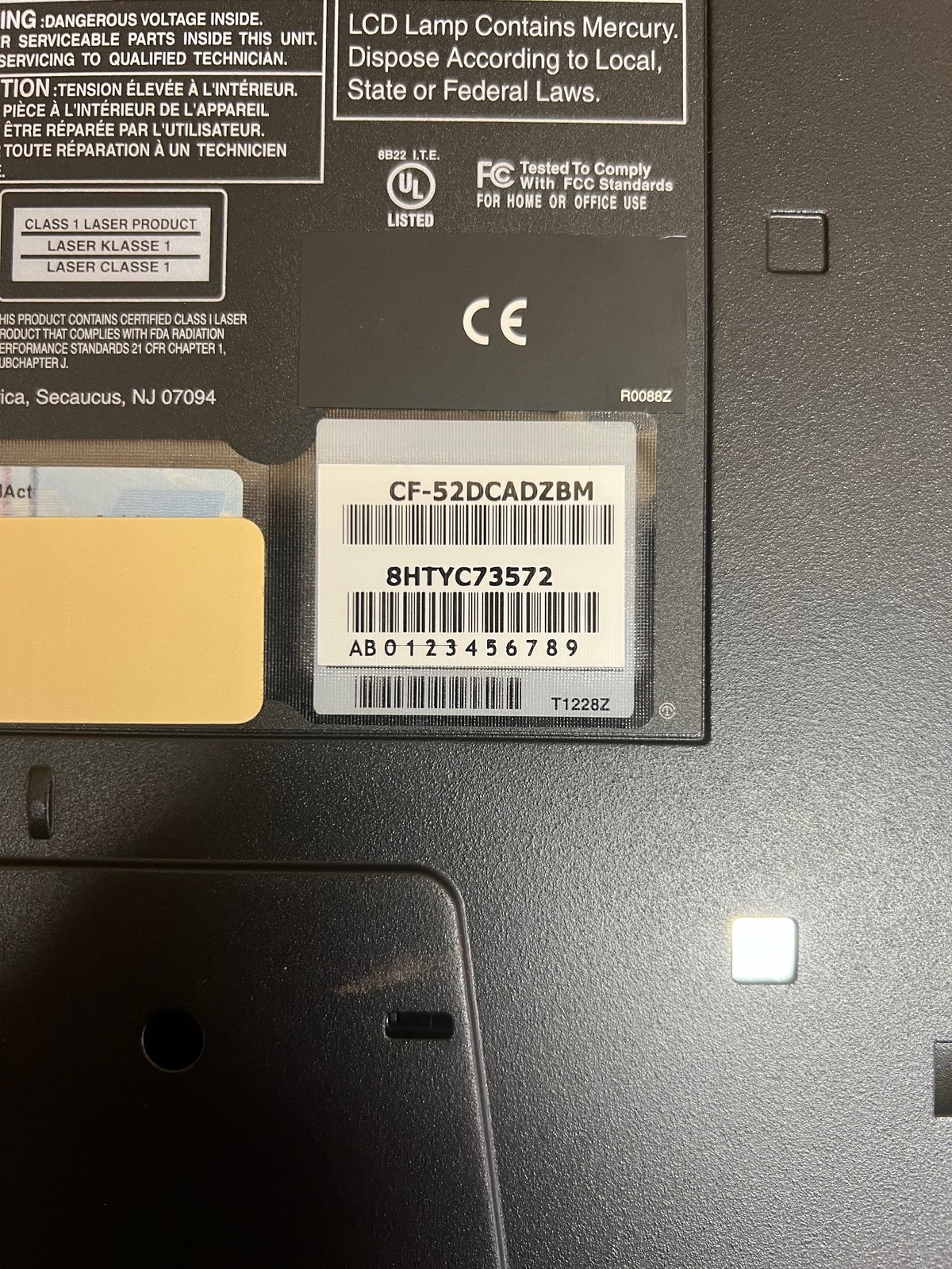 ToughBook CF-52 Rugged Laptop CF-52DCADZBM Panasonic Lot of 2