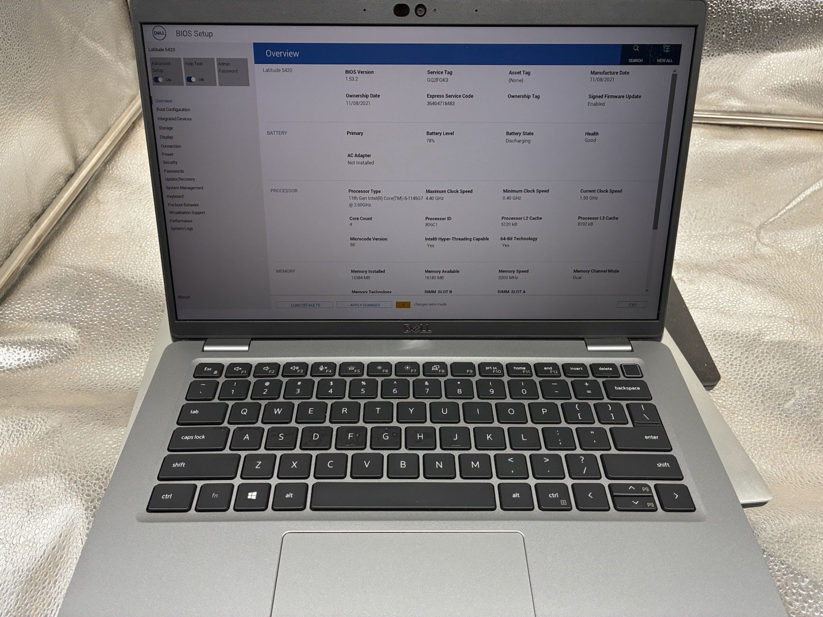 Dell Latitude 5420 i5-1145G7 2.60 GHz 15GB RAM 256GB SSD Windows 11