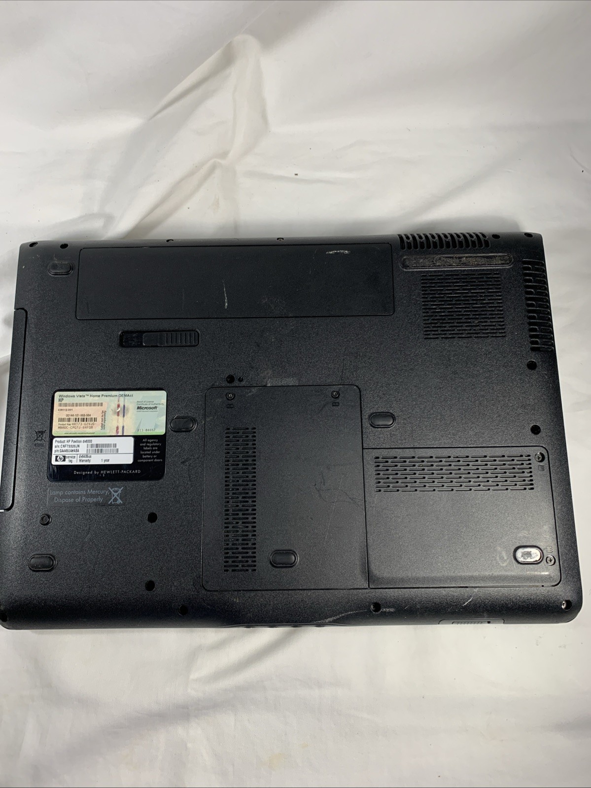 HP Pavilion Entertainment PC Laptop DV6000 “PARTS ONLY NOT WORKING”