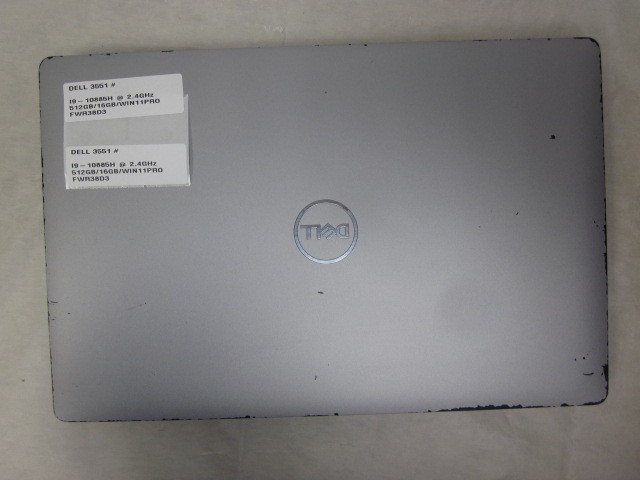 Dell Precision 3551 I9-10885H @ 2.4GHz 512GB 16GB WIN11PRO Quadro P620