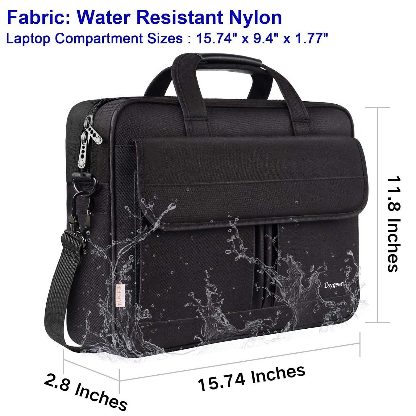 Taygeer Laptop Bag 15.6 Inch, Business Briefcase Gifts for Men Women, Water Resi