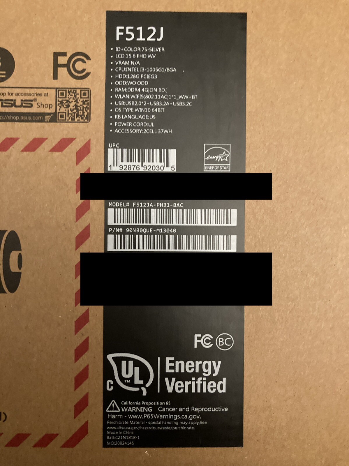 Asus Vivobook F512JA 15.6″ FHD Laptop (Core i3-1005G1@1.2GHz,4GB RAM, 128GB SSD)