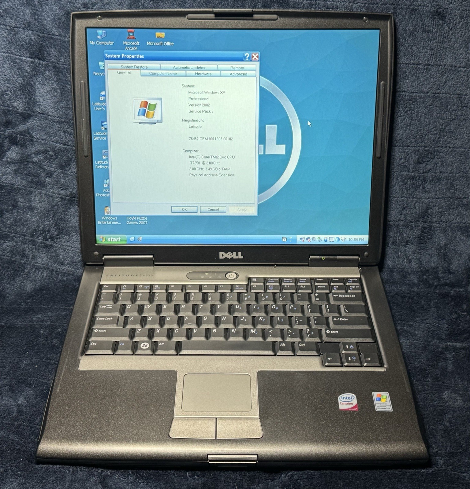 Complete Dell Latitude D530 15″/C2D 2.00GHz/4GB/128GB SSD/WiFi/Serial DSUB/XP