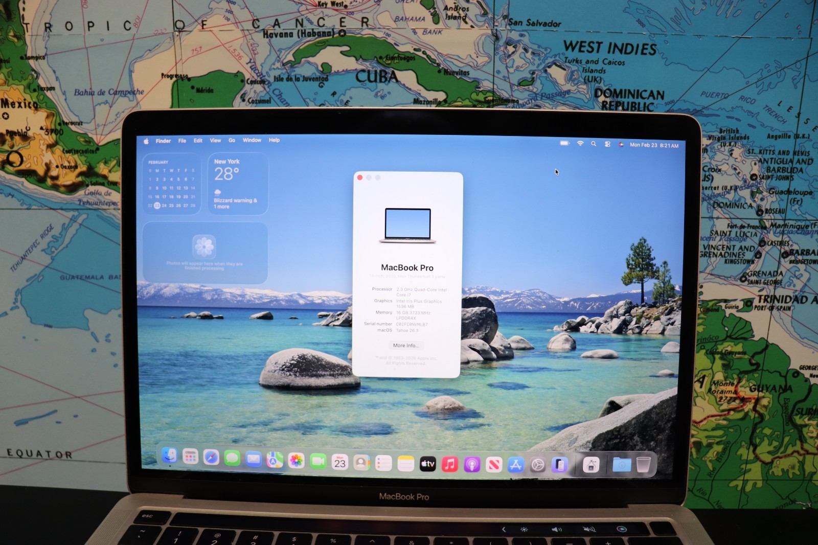 Apple Mac Book Pro 13-inch 2020, Four Thunderbolt 3 ports 16GB RAM -Model A2251
