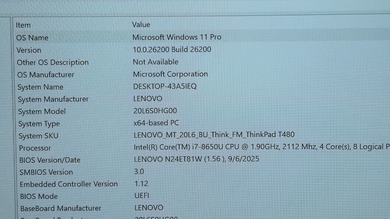 Lenovo ThinkPad T480 (i7-8th 32GB RAM 1TB SSD) 14″ Touch GeForce 2GB GPU
