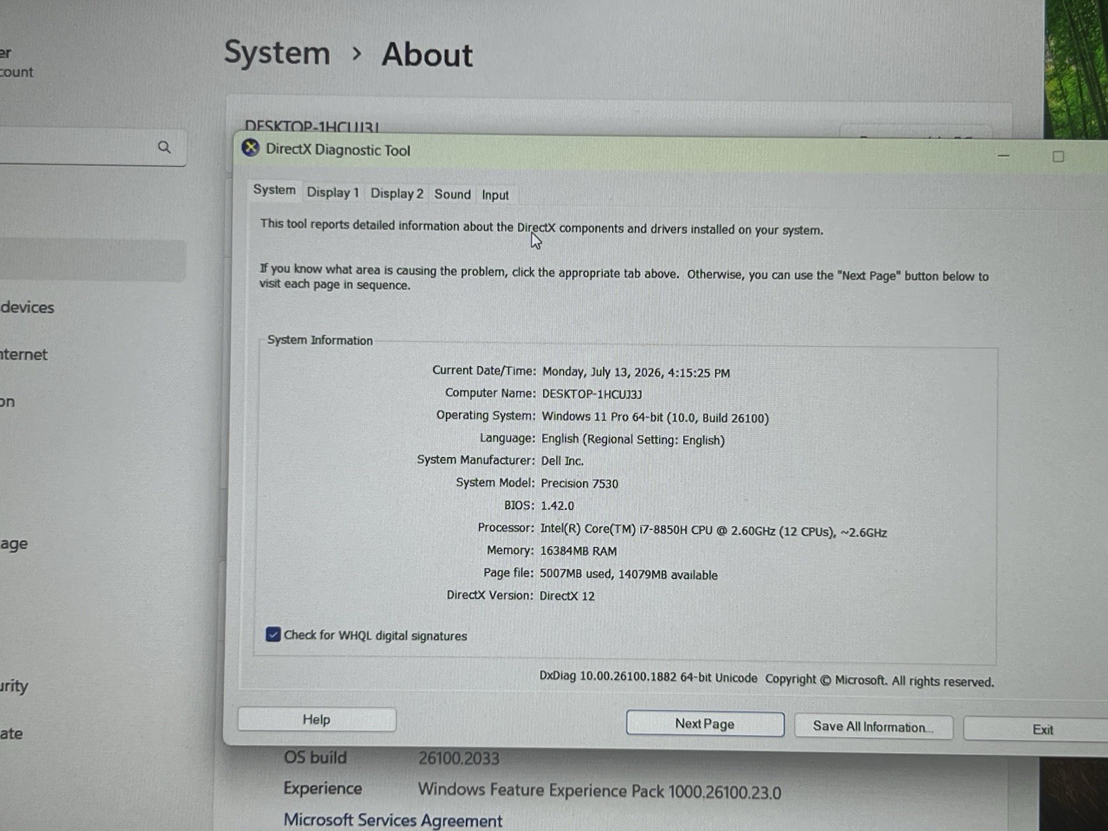 Dell Precision 7530 15.6″ Intel i7-8850H 16GB 512GB SSD Pro WX 4150 Win11