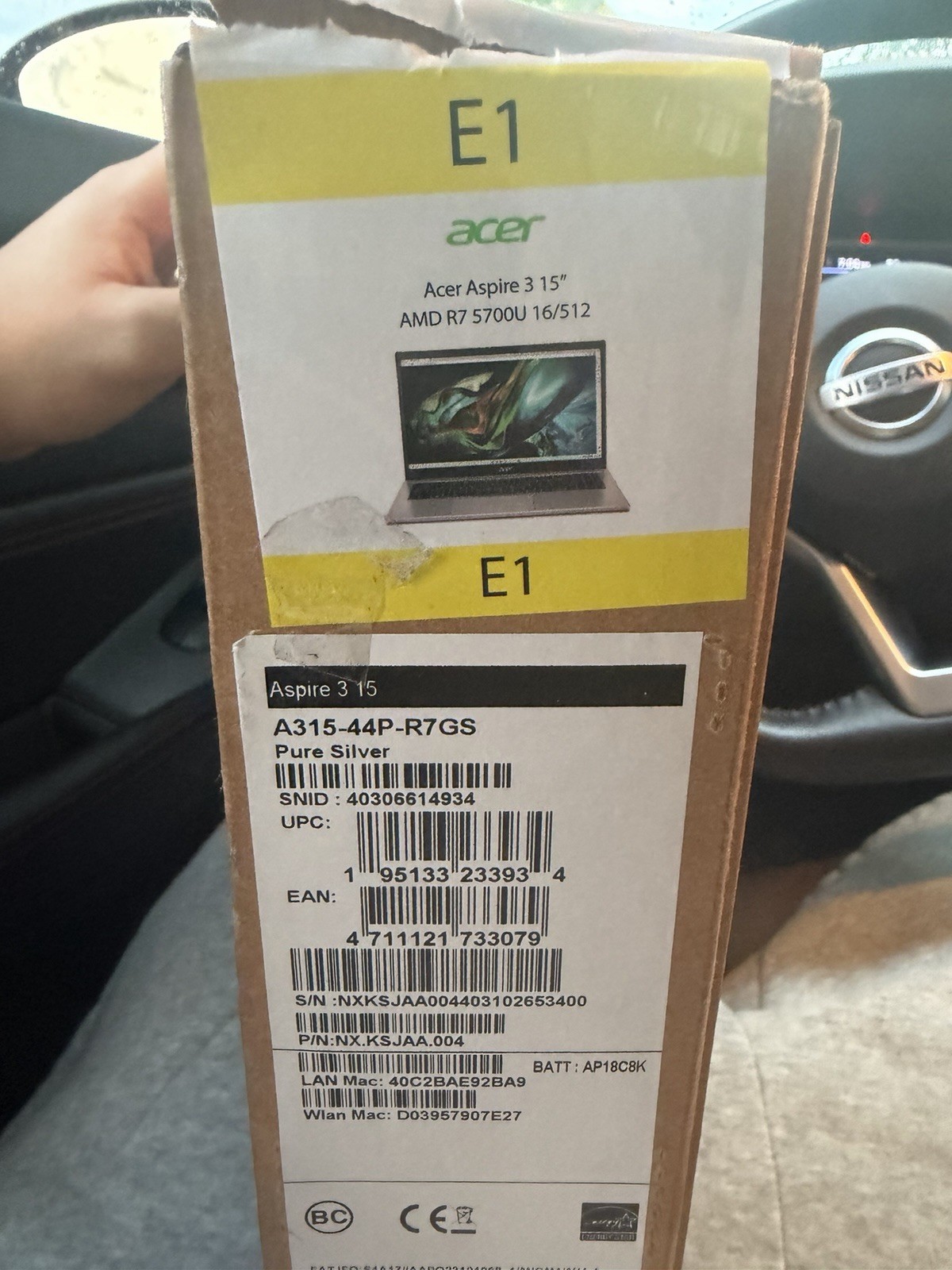 Acer Aspire 3 15 15.6in FHD Ryzen 7 5700U 16GB 512GB SSD Win 11 Silver