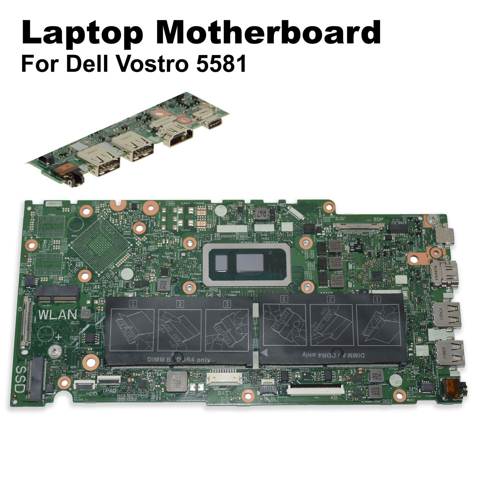 Dell Vostro 5581 Intel Core i5-8265U 1.6GHz DDR4 Laptop Motherboard 4G9HV