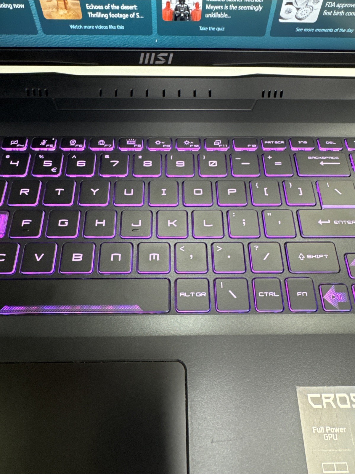 MSI Crosshair 16 Gaming Laptop i7-13620H RTX 4070 16GB RAM 1TB SSD 144Hz WIN11