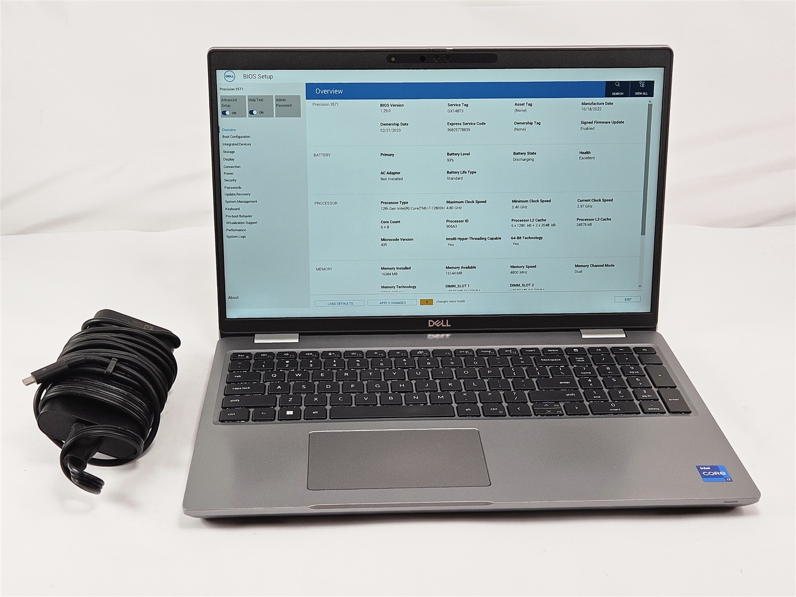 Dell Precision 3571 Intel Core i7-12800H 16GB 512GB SSD 15.6″ NVIDIA T600 4GB