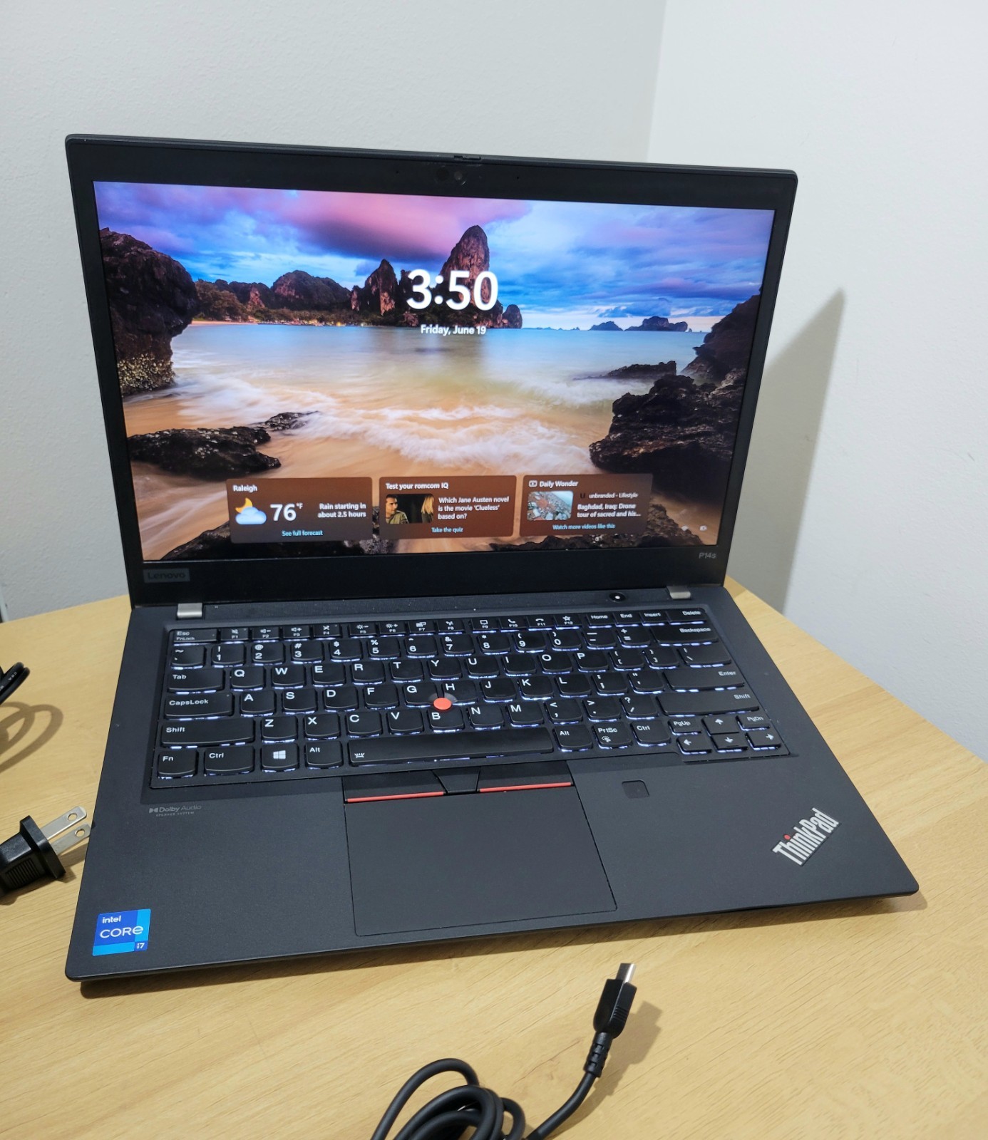 Lenovo Thinkpad P14s G2 I7 1165G7 W/ Dedicated GPU 16Gb 512Gb Touch. Very Good