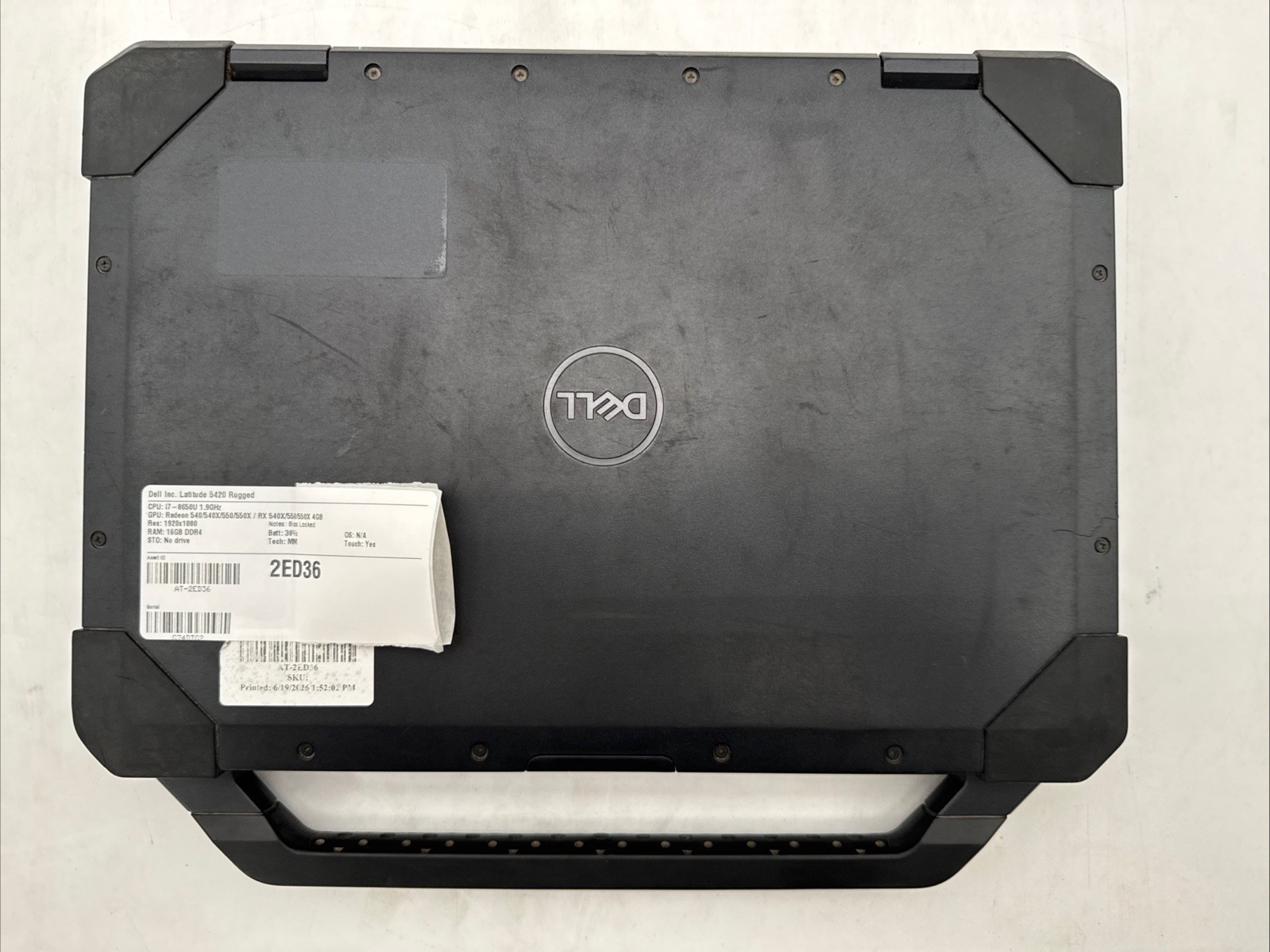 Dell Latitude 5420 Rugged Touch i7 8650U 16GB RAM No Drive No OS BIOS LOCKED