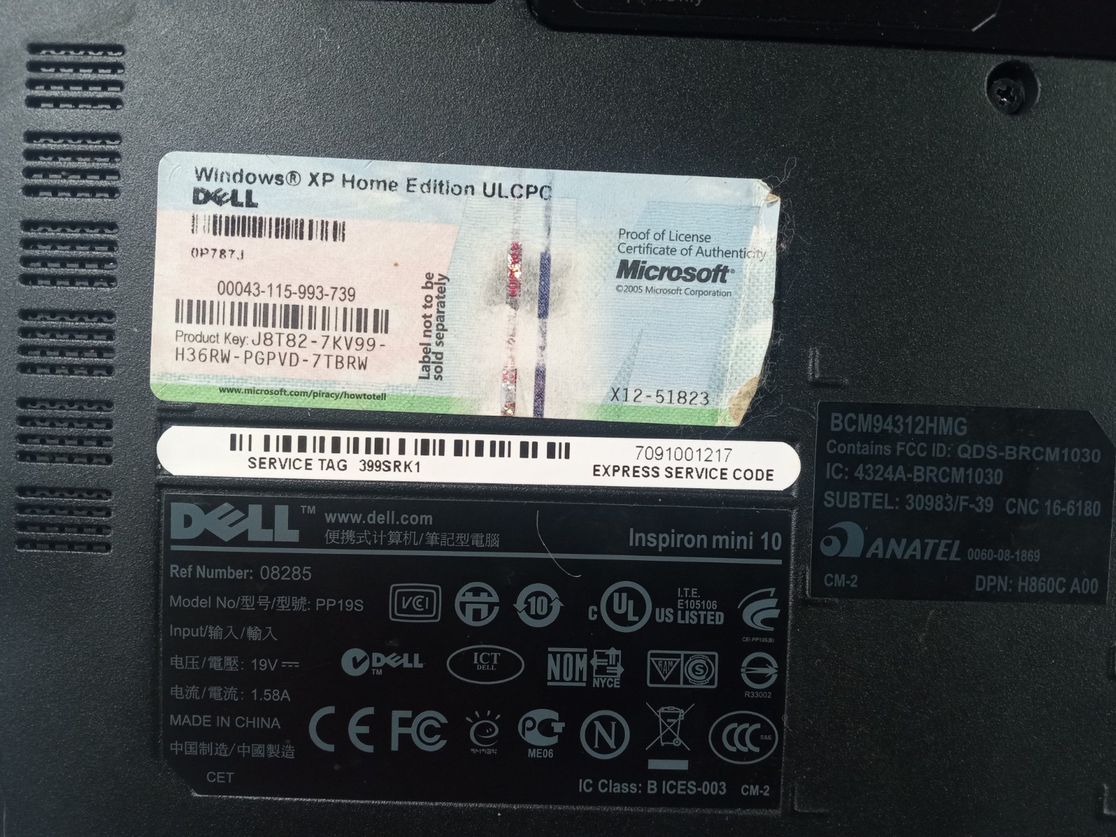 Rarely Seen PINK Dell Inspiron Mini 10 PP19S Atom Z530 1.60Ghz 1GB 160GB XP