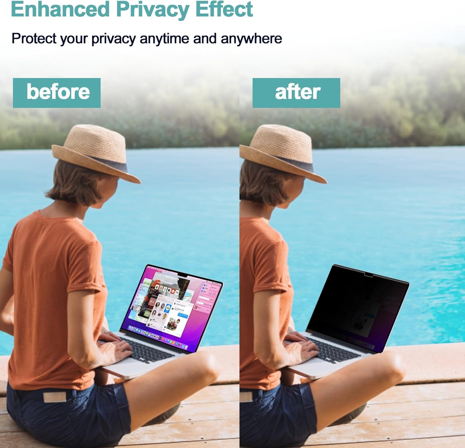 Magnetic Privacy Screen for MacBook Air 13-Inch&13.6in (2022-2026, M2, M3)