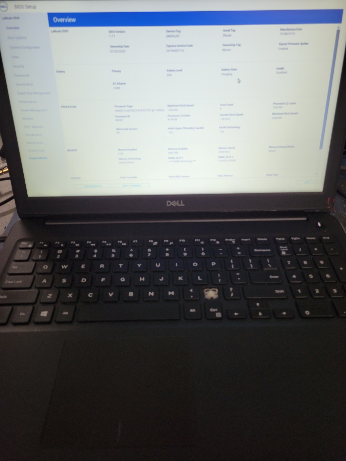 Dell Latitude 3500 14″ i5-8265U 8GB RAM Win 10 Pro *AS IS/No HDD/Read* | LP431