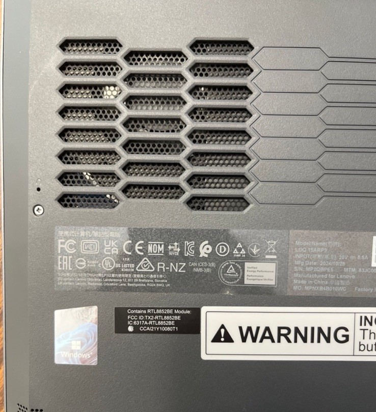 Lenovo LOQ 15ARP9 15.6″ Ryzen 5 7235HS 12GB 477GB SSD RTX 3050 W11