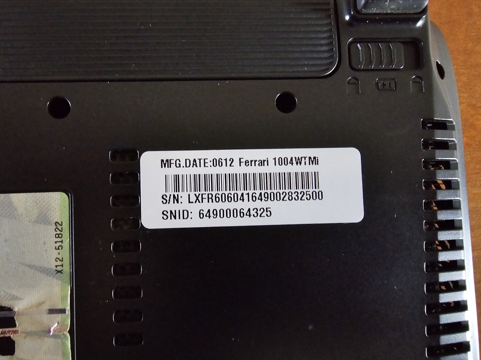 Acer Ferrari 1000 Laptop Complete! Please Read Description