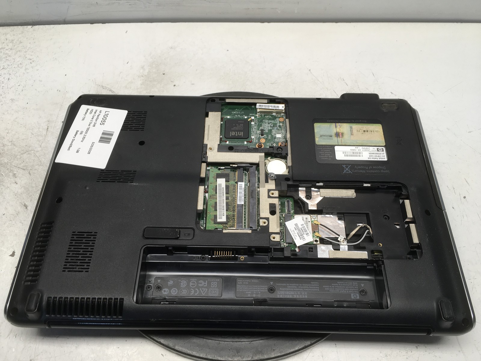 HP Pavilion DV6-1245DX Intel Core 2 Duo T6500 2.1GHz 1 GB NO HDD No Batt