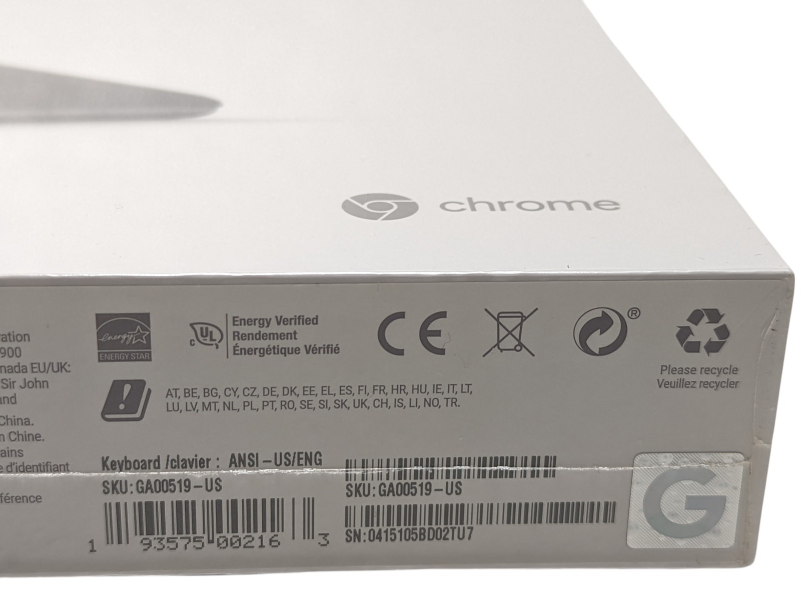 Google Pixelbook GO M3 8Th 13.3″ 8GB RAM 64GB SSD GA00519-US_ NEW