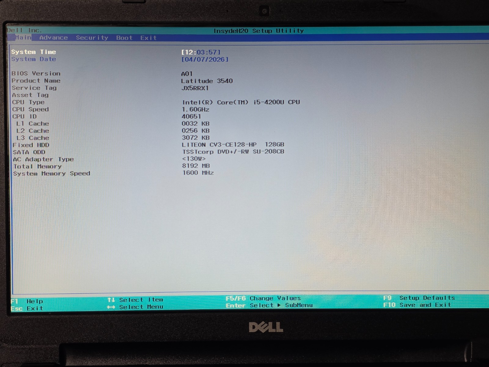 DELL INSPIRON 3542 LAPTOP / I5-4200U CPU / 8GB RAM / 120GB SSD / 15.6″ INCH / LOT