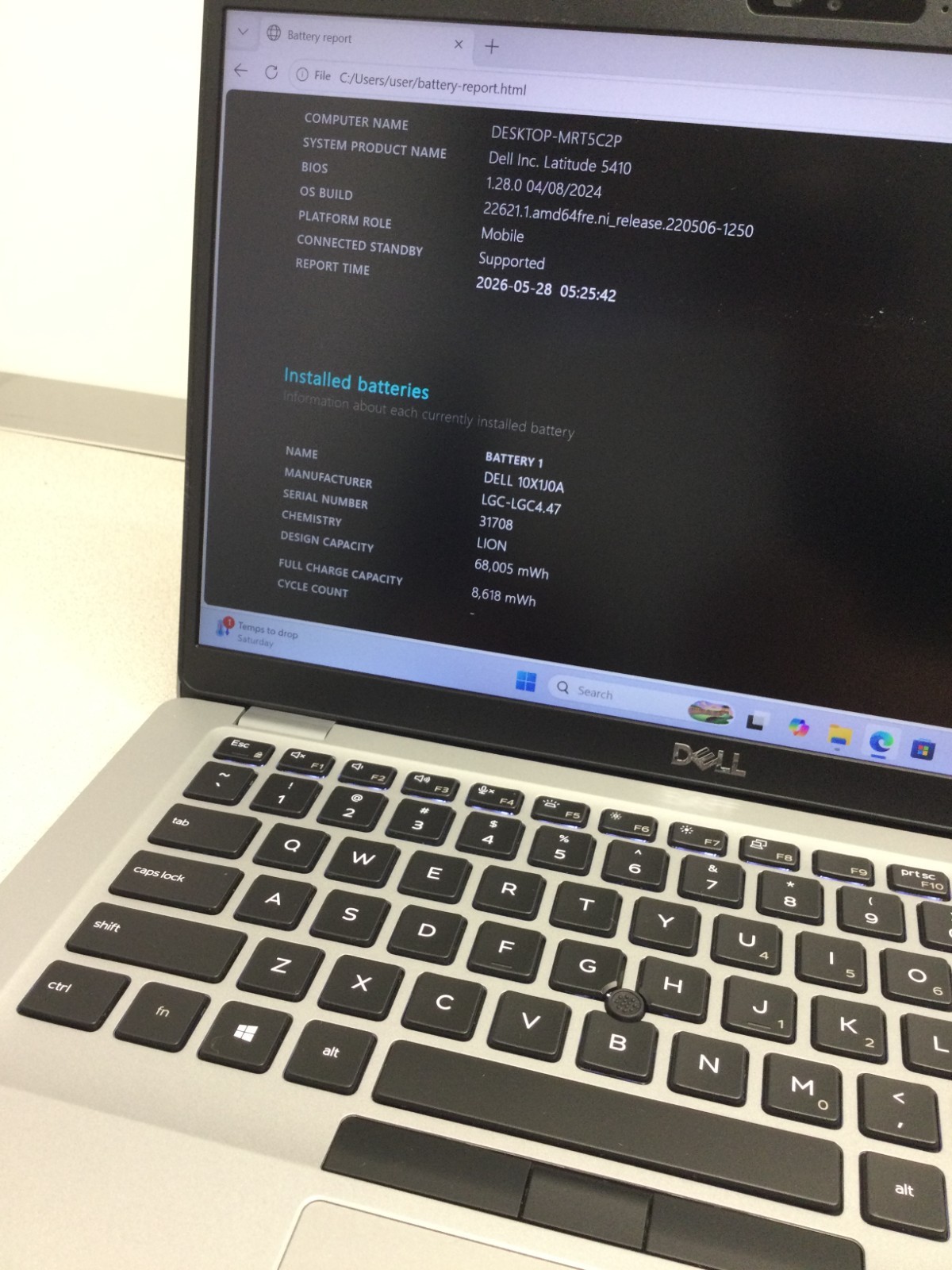 Dell Latitude 5410 14″ (256GB SSD ,Core i5-10310U, 1.70GHz, 16GB) !BAD BATTERY!