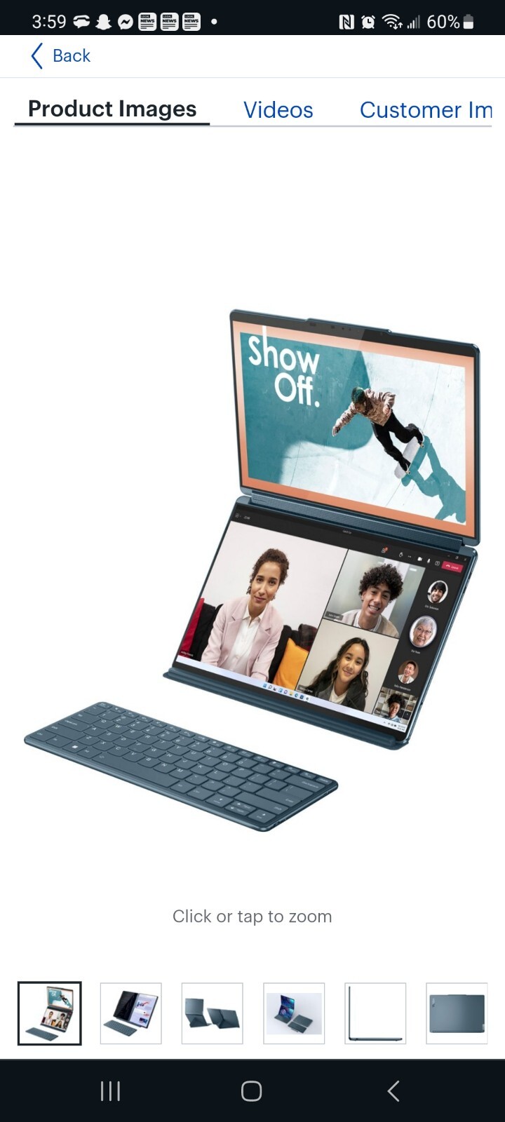 Lenovo – Yoga Book 9i 2-in-1 13.3″ 2.8K Dual Screen OLED Touch Laptop – Intel…