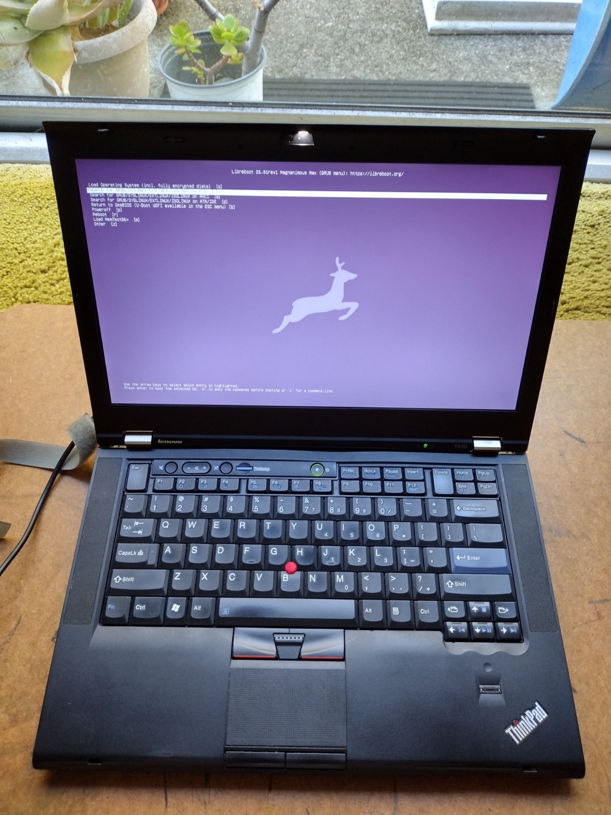 ThinkPad T420 i7-3632QM 500GB SSD 16GB RAM AC Wifi Libreboot Trisquel HDD-CD-BAY