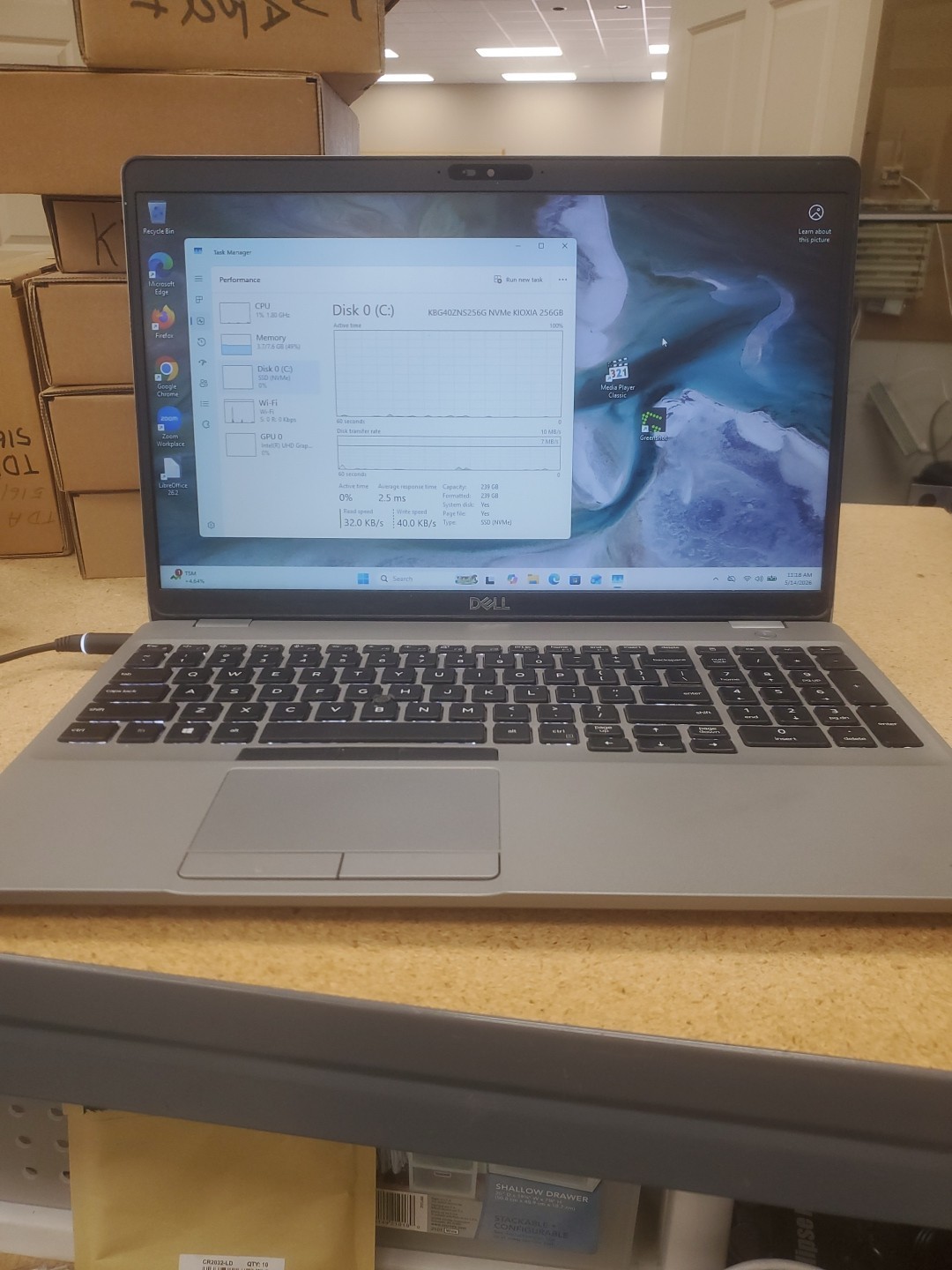 Dell Precision 3550 Laptop – i5-10310U 8GB 256GB SSD 15.6″ 051426-1